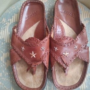 NEW Earth Kalso Neg. Heel Fiesta Brown Sandals 6.5